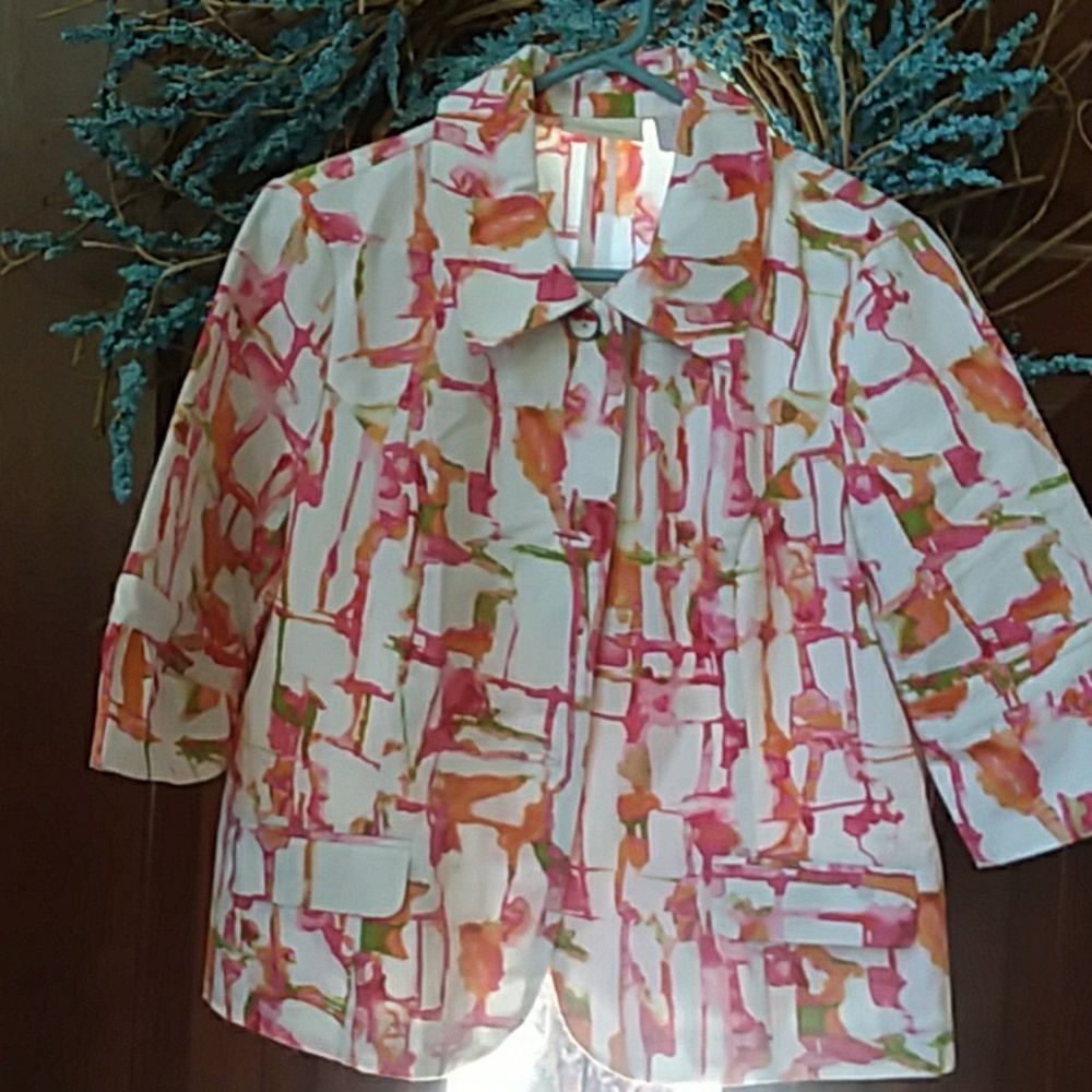 2 /$15 chicos Super cute light weight jacket--unlined